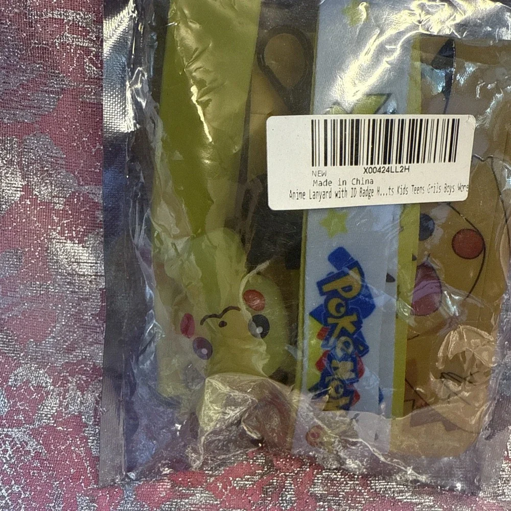 Pokemon Pikachu Lanyard ID Badge Holder Anime Gaming Accessory‎ New Sealed
